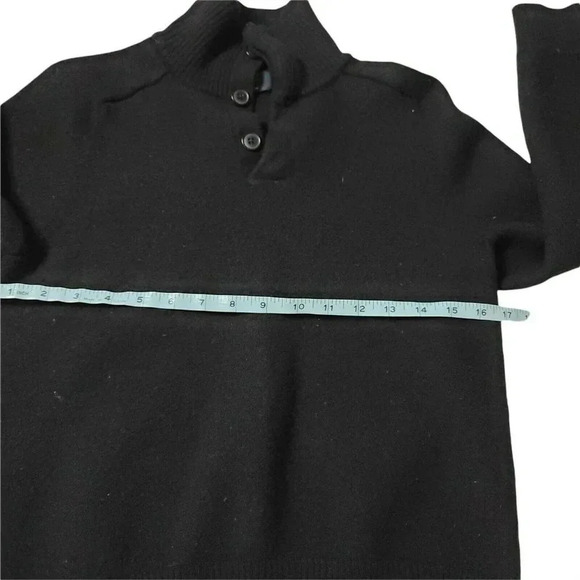 J. Crew Merino Wool size S Sweater Long Sleeve Black Cropped Pullover women's - Picture 4 of 9